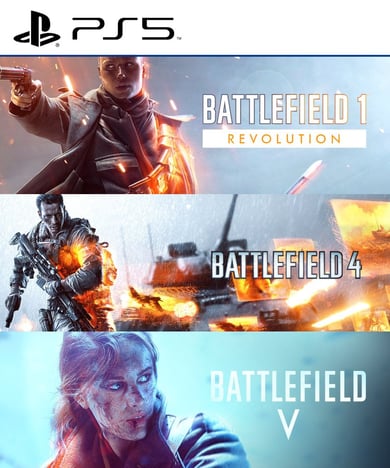 Oferta Combo Battlefield 1 4 y 5 PS5 Retro