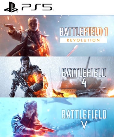 Oferta Combo Battlefield 1 4 y 5 PS5 Retro