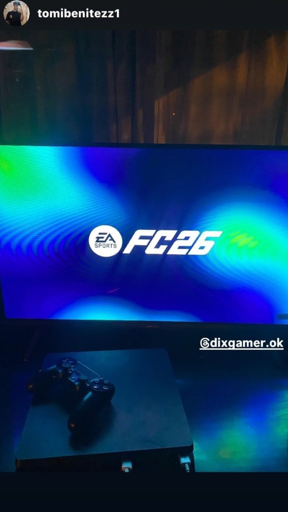 Historia de Instagram de un cliente de DixGamer con EA Sports FC 26