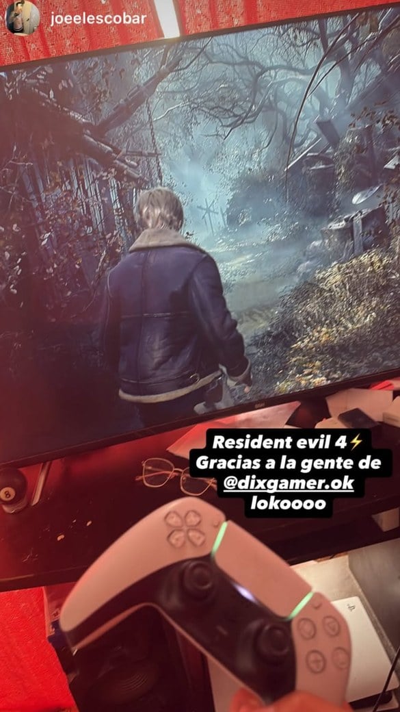 Historia de Instagram de un cliente de DixGamer con Resident Evil 4